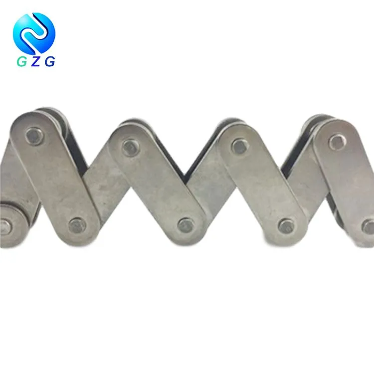 Egy sorozatú, kétállású egyenes oldalsó lemezes szállítólánc