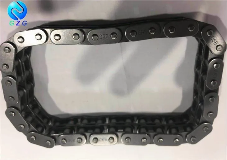 Egyenes oldallapok görgős lánc szénacél szállítólánc